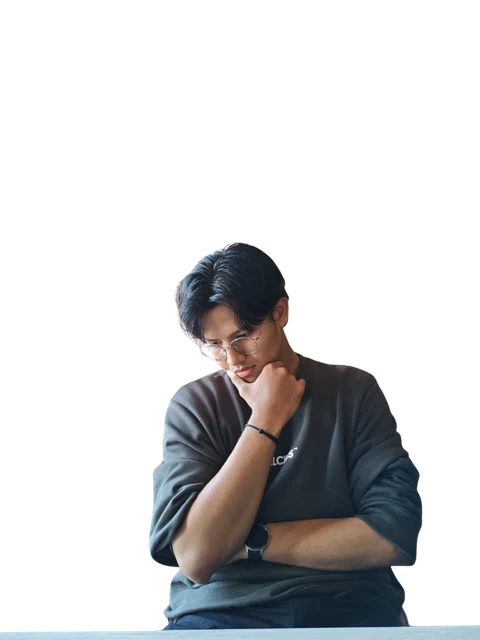 Achmad Fahmi Ainur Ridho in contemplation