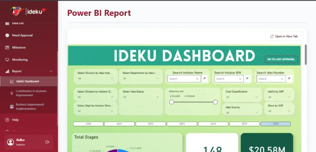 Embedded Power BI report